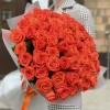 51 оранжевая роза Вау 60 см