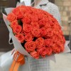 51 оранжевая роза Вау 60 см