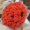 51 оранжевая роза Вау 60 см
