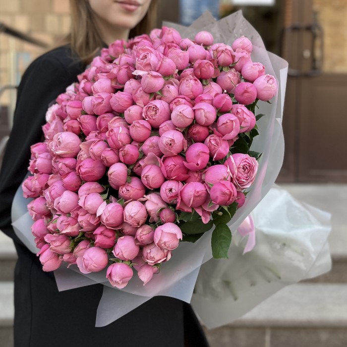 51 пионовидная Роза Сильва Пинк 60 см