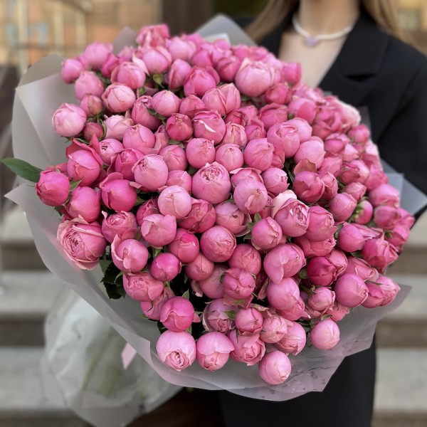 51 пионовидная Роза Сильва Пинк 60 см