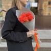 7 оранжевых роз Вау 40 см