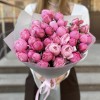 9 кустовых пионовидных роз Сильва Пинк 60 см