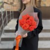 9 оранжевых роз Вау 40 см