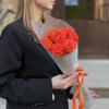 9 оранжевых роз Вау 40 см