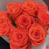9 оранжевых роз Вау 40 см