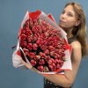 101 красный пионовидный тюльпан  Ред Принц