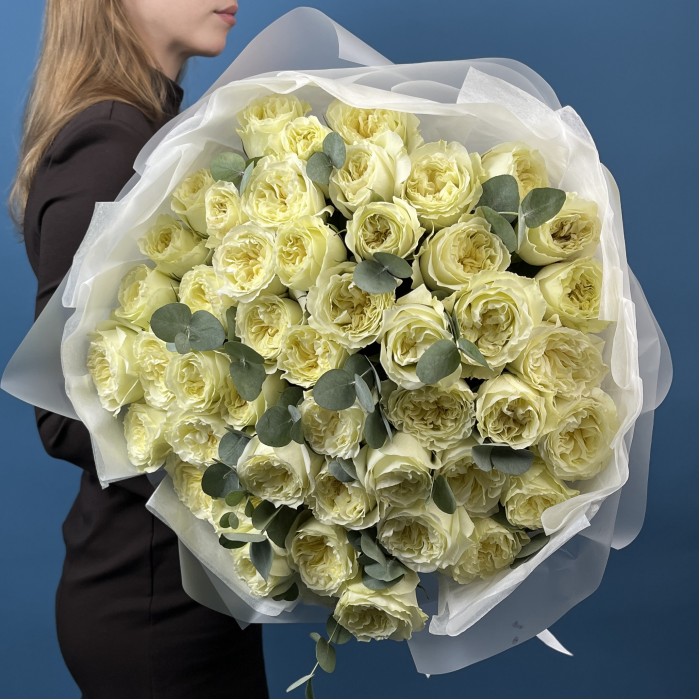 51 роза Белая Майра Вайт 60 см