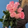 9 розовых роз Лучиано 60 см