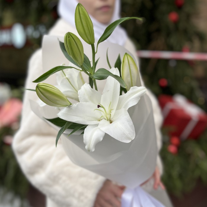 Белая восточная лилия