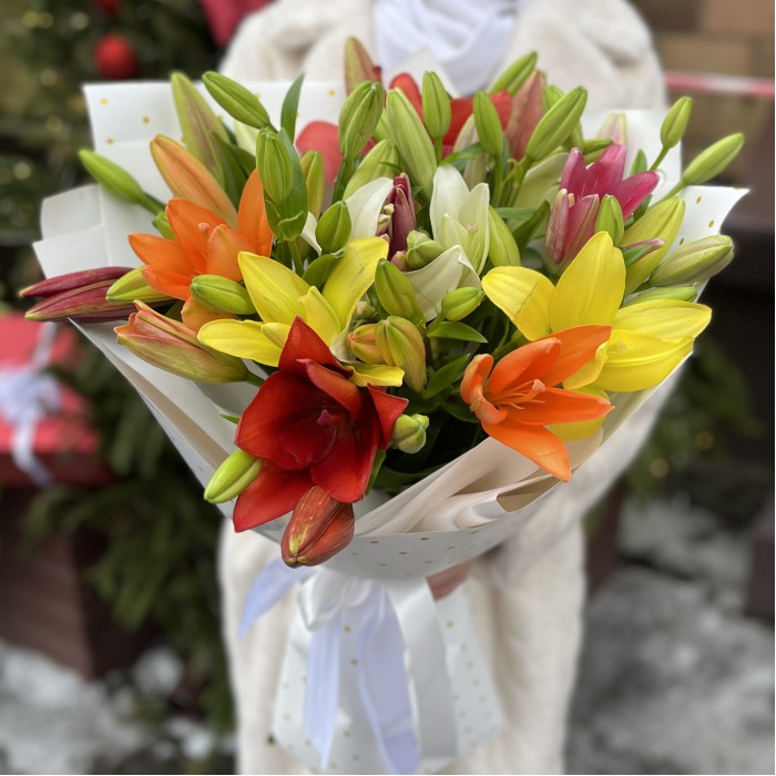 Микс из 11 Азиатских лилий
