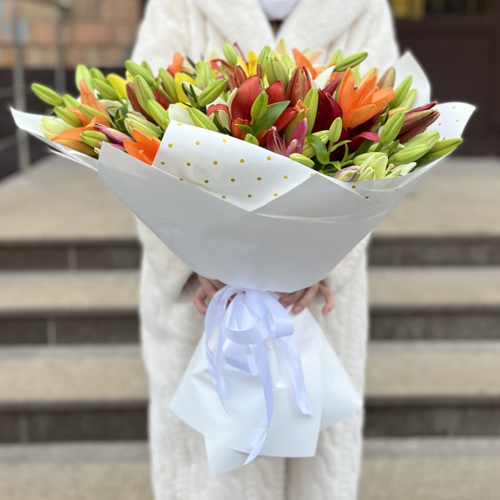 Микс из 25 Азиатских лилий