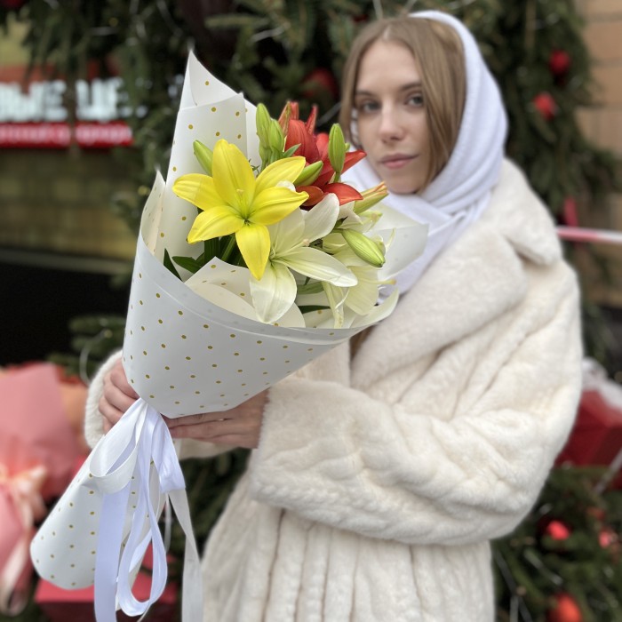 Микс из 3 Азиатских Лилий