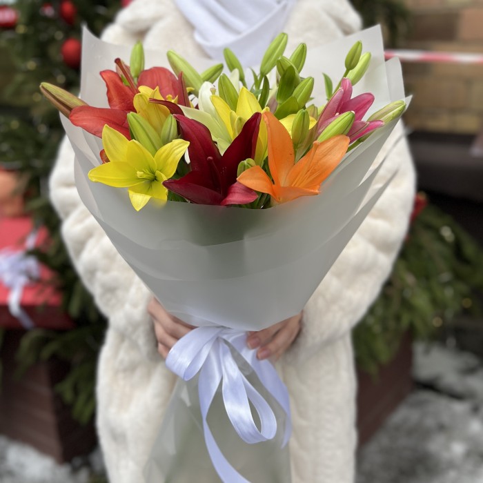 Микс из 7 Азиатских лилий