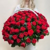 151 красная роза Эль Торо в корзине