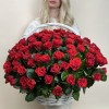 151 красная роза Эль Торо в корзине