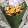 5 кустовых желто-оранжевых роз Этернал Флэйм