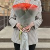 25 оранжевых роз Вау 60 см