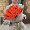 25 оранжевых роз Вау 60 см