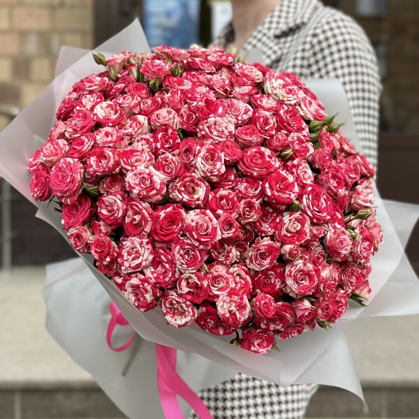 51 кустовая Роза Файрворкс 40 см