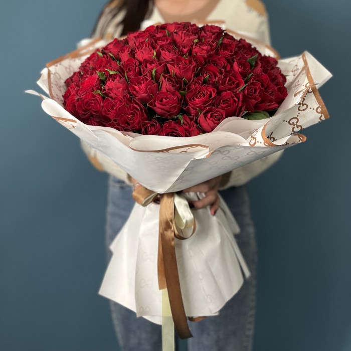 101 красная Роза на Серебряную свадьбу