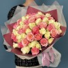 51 розовая и белая Роза на Жемчужную свадьбу