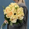 11 персиковых роз Пич Аваланш 60 см