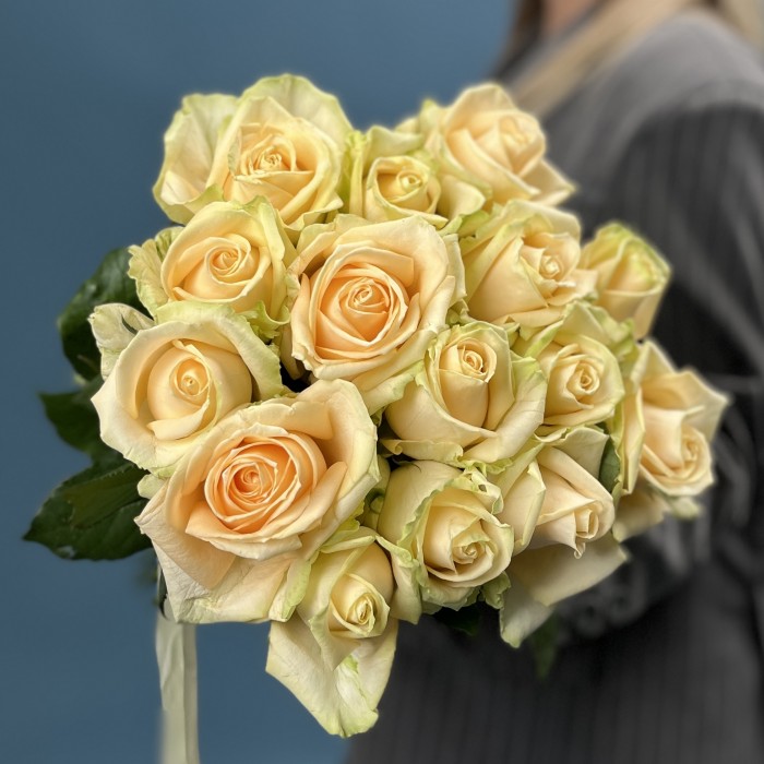 15 роз пич Аваланш 60 см