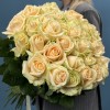 35 персиковых роз Пич Аваланш 50 см
