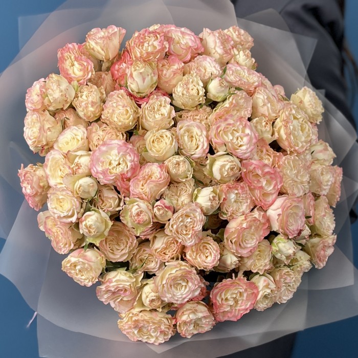 25 пионовидных роз Чарминг Флоу 40 см