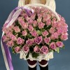 101 сиреневая роза Найтингейл в корзине