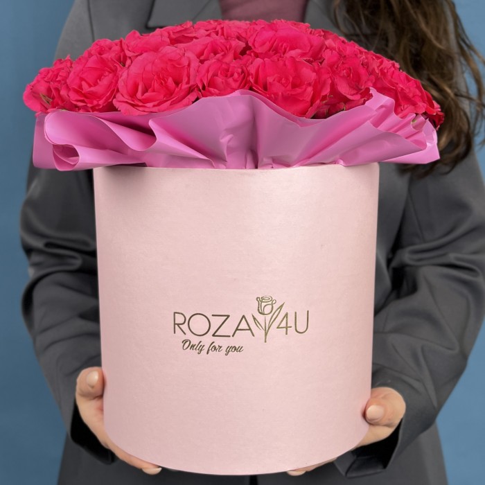 51 малиновая роза Такаци в коробке