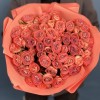 15 кустовых кирпично-белых роз Медия 40 см