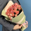 5 кустовых кирпично-белых роз Медия 40 см