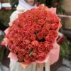 101 роза Корал Экспрешен 50 см