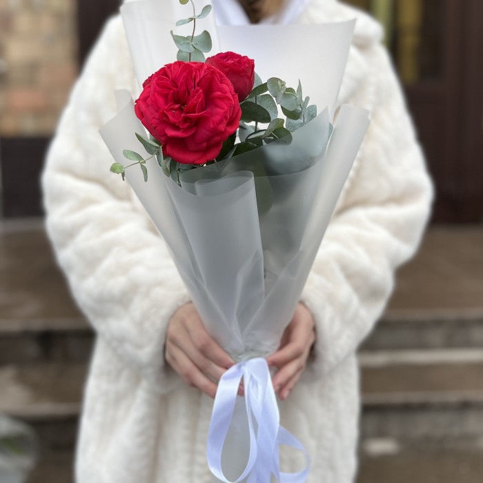 Комплимент пионовидная Роза Ред Пиано 70 см