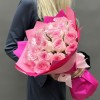 25 розовых роз Мандала 40 см
