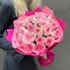 25 розовых роз Мандала 40 см