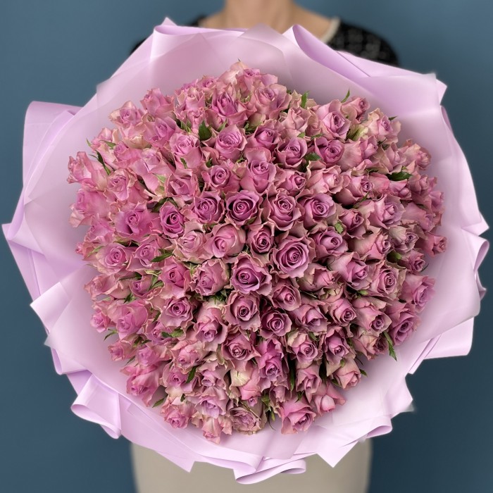 101 сиреневая Роза на Серебряную свадьбу