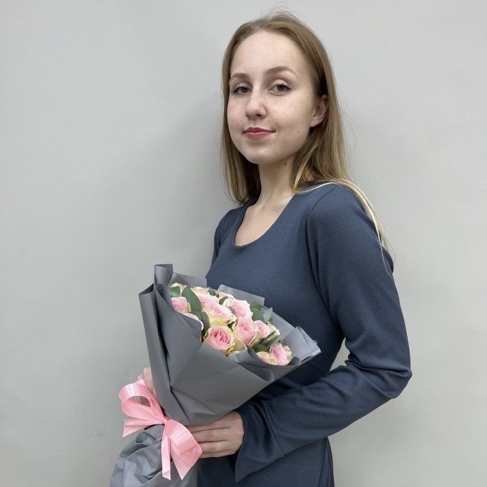 25 роз Судоку с эвкалиптом