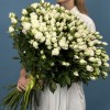 45 кустовых роз Сноу Бабл 60 см