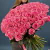 101 розовая роза аква 60 см