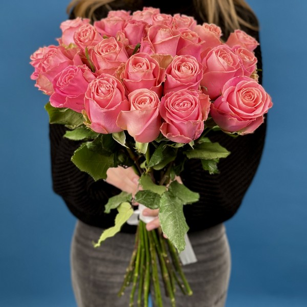 Лососевая роза Хермоса 50 см