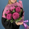5 сиреневых хризантем Помпон Фабьен