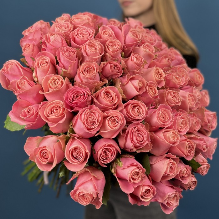 75 лососевых Роз Хермоса 50 см