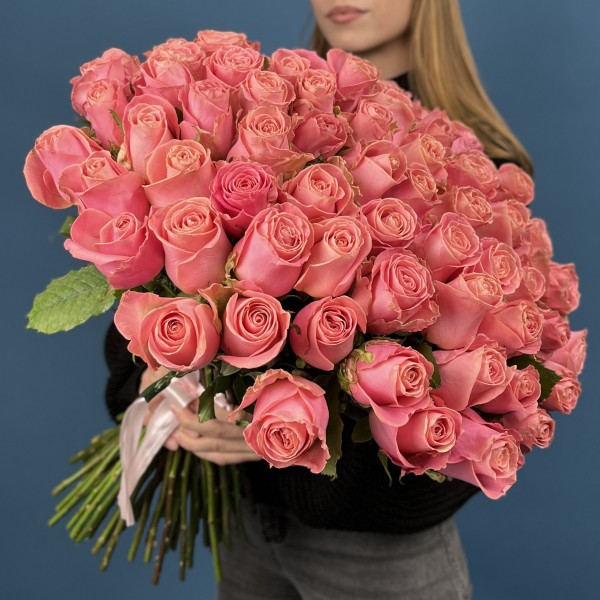 75 лососевых Роз Хермоса 50 см