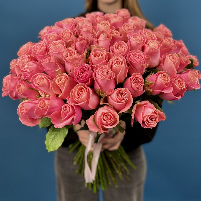 75 лососевых Роз Хермоса 50 см