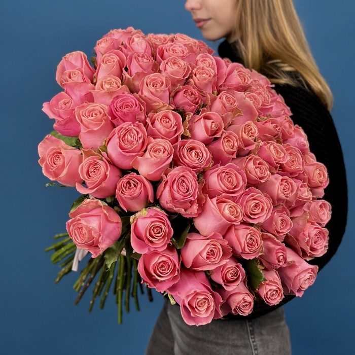 75 лососевых Роз Хермоса 50 см