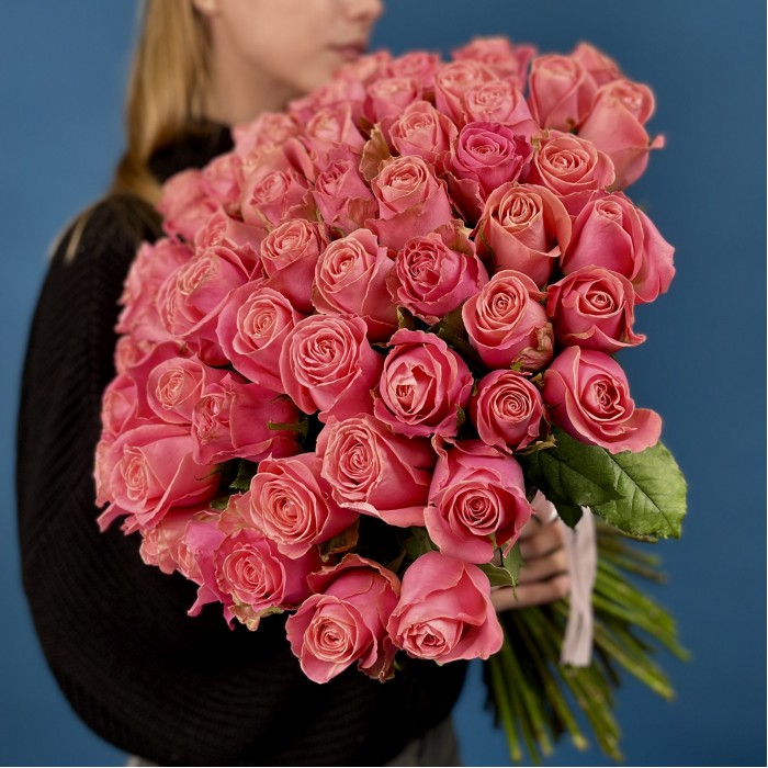 75 лососевых Роз Хермоса 50 см