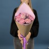 9 бело-сиреневых гвоздик с Лимониумом